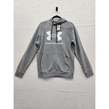 Under Armour Mens Rival Fleece Logo Hoodie Gray Small NWT Comfy