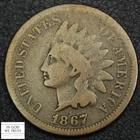 1867 Indian Head Copper Cent 1C