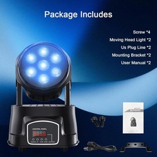 7x10W Mini Moving Head RGBW 105W DMX Stage Light for Disco DJ Party