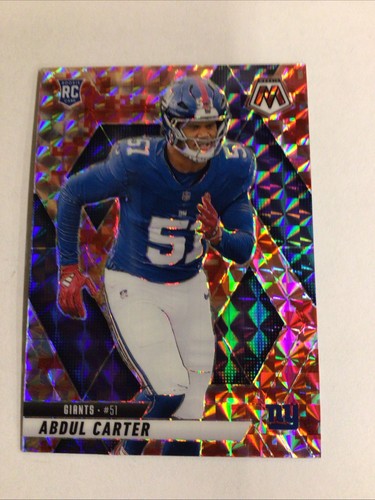 2025 Panini Mosaic - Rookies Abdul Carter #317 Red Camo Mosaic Prizm (RC)