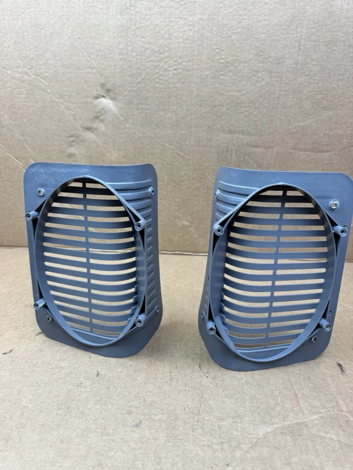 1992-1997 Ford F150 F250 F350 Rear Speaker Grill Covers Pair Set Gray Grey OEM - Image 3 of 4