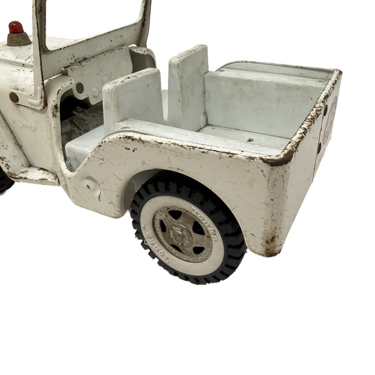 Tonka Jeep Wrecker With Plow Blade And Beacon Light White | eBay