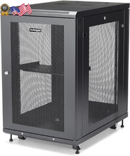 StarTech.com 4 Post 18U Server Rack Cabinet 19 Data Rack Cabinet for IT / N...