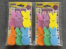 Peeps Bunny Hair Clips 2 Packs of 2 Felt Bunnies Metal Clip