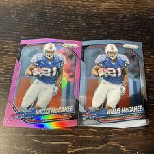 Willis McGahee 2025 Panini Prizm -Pink Prizm & Base Lot of 2 cards #46 Bills