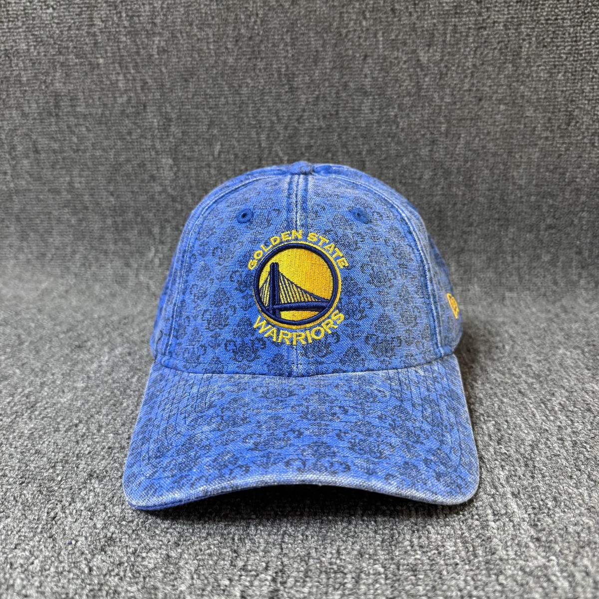 New Era Golden State Warriors Blue Strapback Dad Hat Floral Pattern Cap