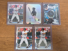 J.J. BLEDAY - MARLINS - 2019 1st BOWMAN CHROME - ROOKIE LOT X 5 - SWEET!