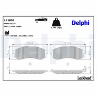 Delphi Bremsbelagsatz, Scheibenbremse LP1808 FüR Mitsubishi