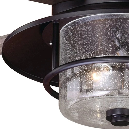 Charleston 2-Light Ceiling Fan in Rustic Style 19.5 Inches Tall and 56 Inches - Picture 6 of 7