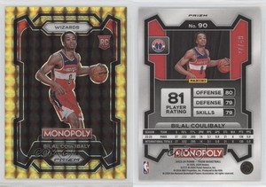 2023-24 Panini Prizm Monopoly Gold Prizm /49 Bilal Coulibaly #90 Rookie RC