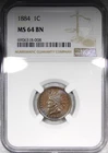 1884 Indian Head Cent NGC MS64BN BROWN Uncirculated TONED
