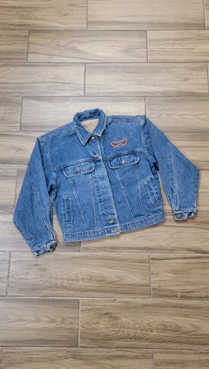 Vintage Bugle Boy Denim Buckle Back Jean Jacket XL Trucker