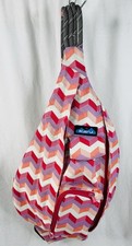 KAVU Sunset Chevron Rope Sling Bag Backpack 20" x 10" Beach Vacation