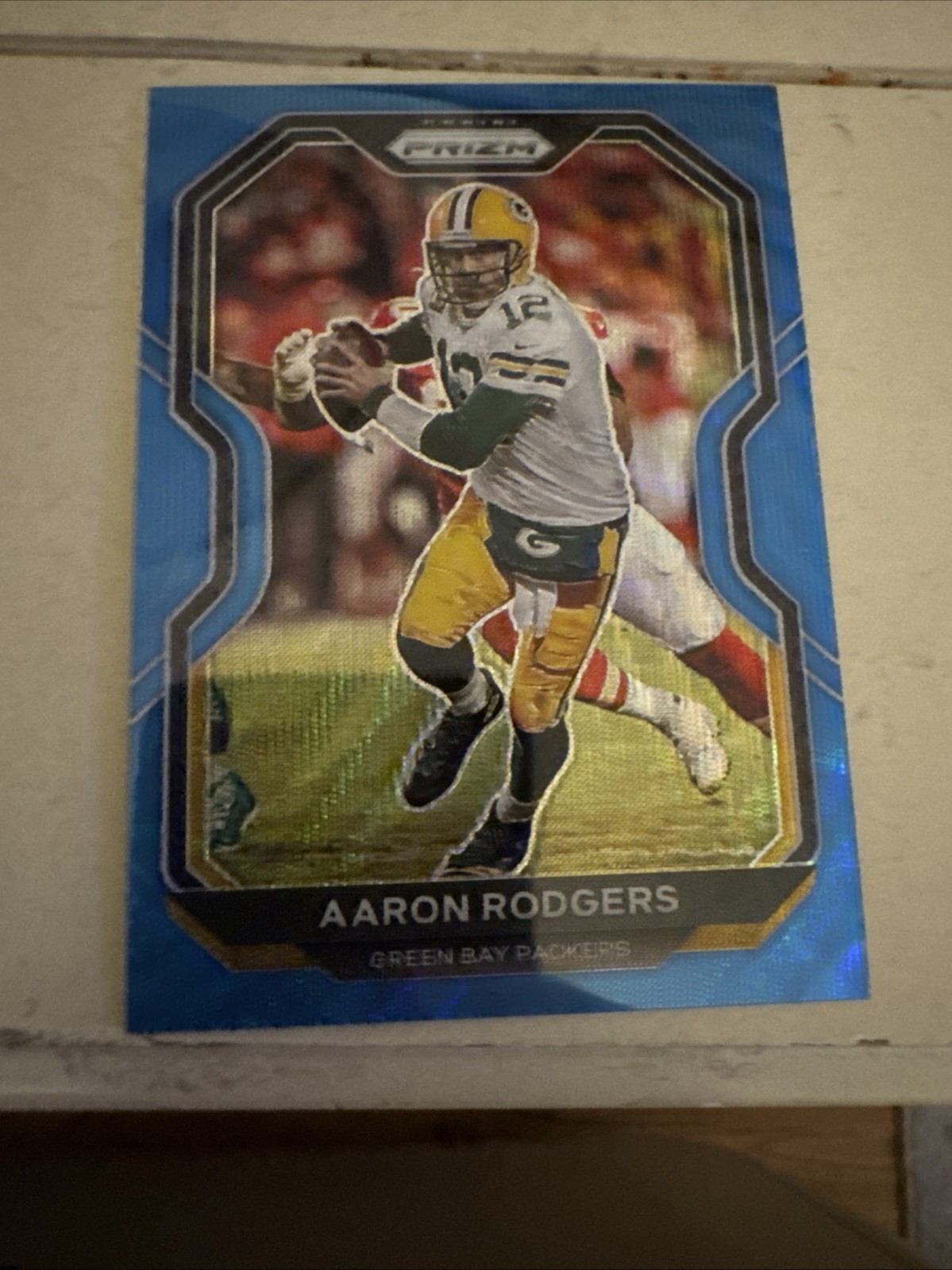2020 Panini Prizm - Aaron Rodgers #206 Blue Wave Prizm /199