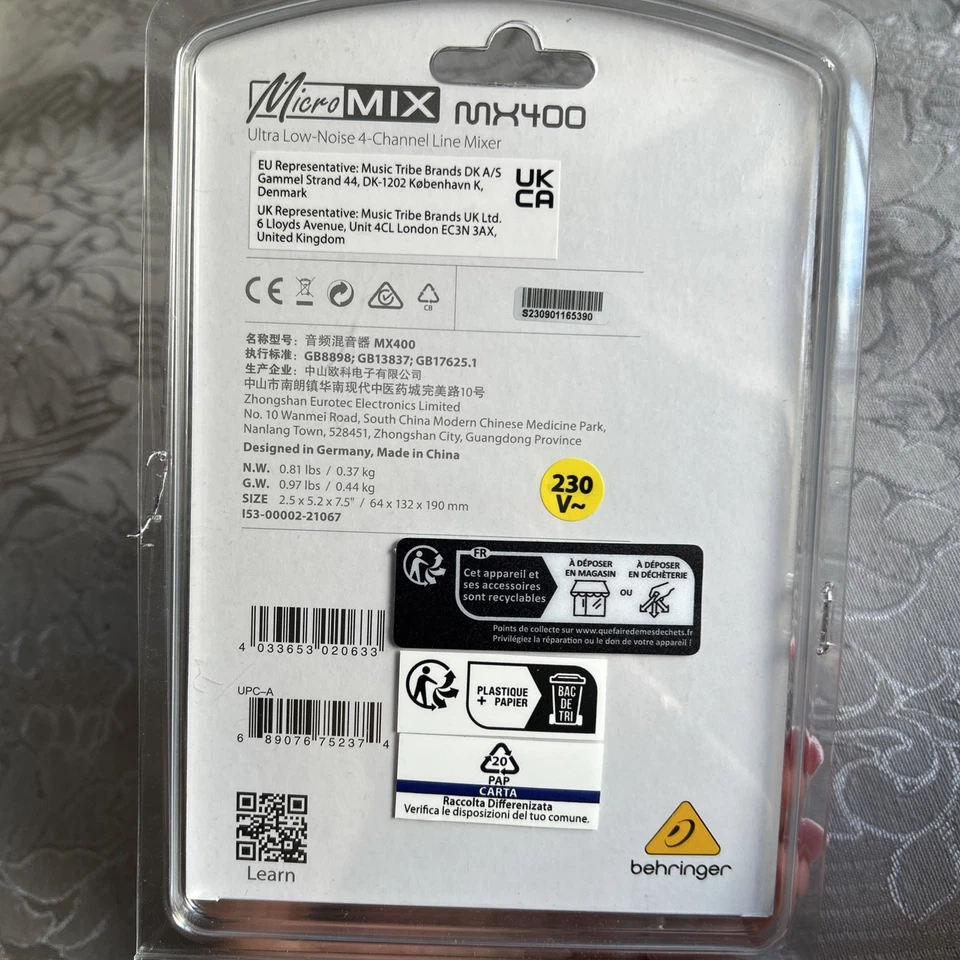 Behringer MicroMix MX400 4-Channel Line Mixer - Image 2 of 2