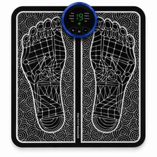 EMS Foot Massager Mat Electric Muscle Stimulator Pad Rechargeable Foldable