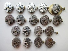 PUW cal. 1075 vintage Germany watch movements 18 pcs - for parts