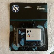 Genuine HP 63 Tri-Color Ink Cartridge Standard Yield date 10/2024