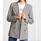 NEW~WAYF-Double Breasted-Black, Red & White Check "Finn" Blazer Large-MSRP $128 — photo 9