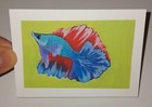 ACEO Original betta fish Acrylic painting.