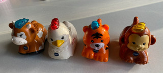 Bundle v Tech Toot Toot Animals. Chicken Tiger Monkey Cow