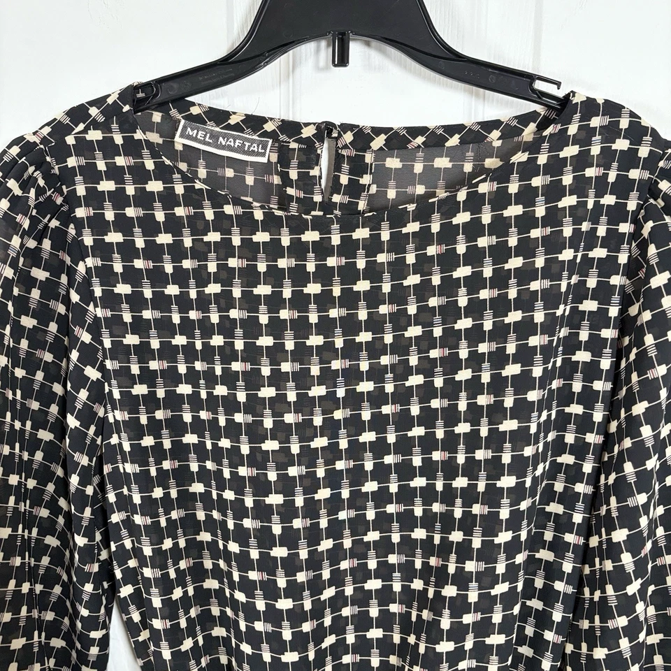 Blusa transparente vintage Mel Naftal Neiman Marcus manga 3/4 para mujer VER DESCRIPCIÓN Foto 3 de 4