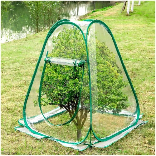 Plant Covers Freeze Protection, for Winter, Transparent Green