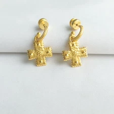 Julie Vos Canterbury Gold Hoop & Charm Earrings | NEW