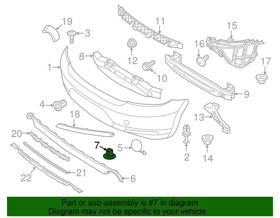 Genuine Volkswagen Spoiler Clip 701-867-299-J51 - Image 2 of 3