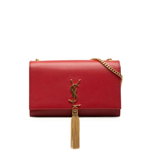SAINT LAURENT kate tassel medium YSL Logo Chain Shoulder Bag Women 【Used】