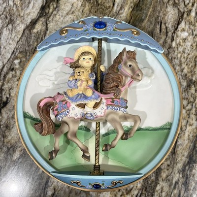 Bradford Exchange Carousel Daydreams When I Grow Up Plate #A19210 Musical 1994