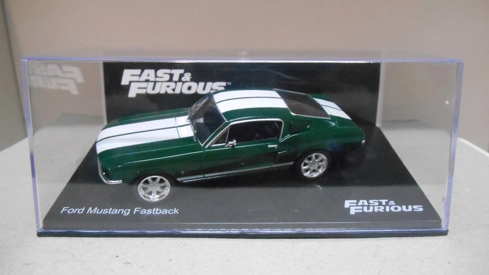 FORD MUSTANG FASTBACK GREEN/WHITE FAST & FURIOUS 1:43 ALTAYA IXO - Imagen 4 de 4
