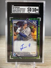 Jesus Rodriguez 2024 Bowman #CPA-JR Green Grass Ref. #/99 Auto RC SGC 10 Yankees