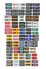 1/43 scale model car assorted USA 1900s license plates state tags 1:43