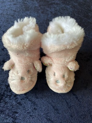 Babyschuhe/Wagenschuhe Little white company plüsch/Maus 0-6 Monate Ungetragen! 
