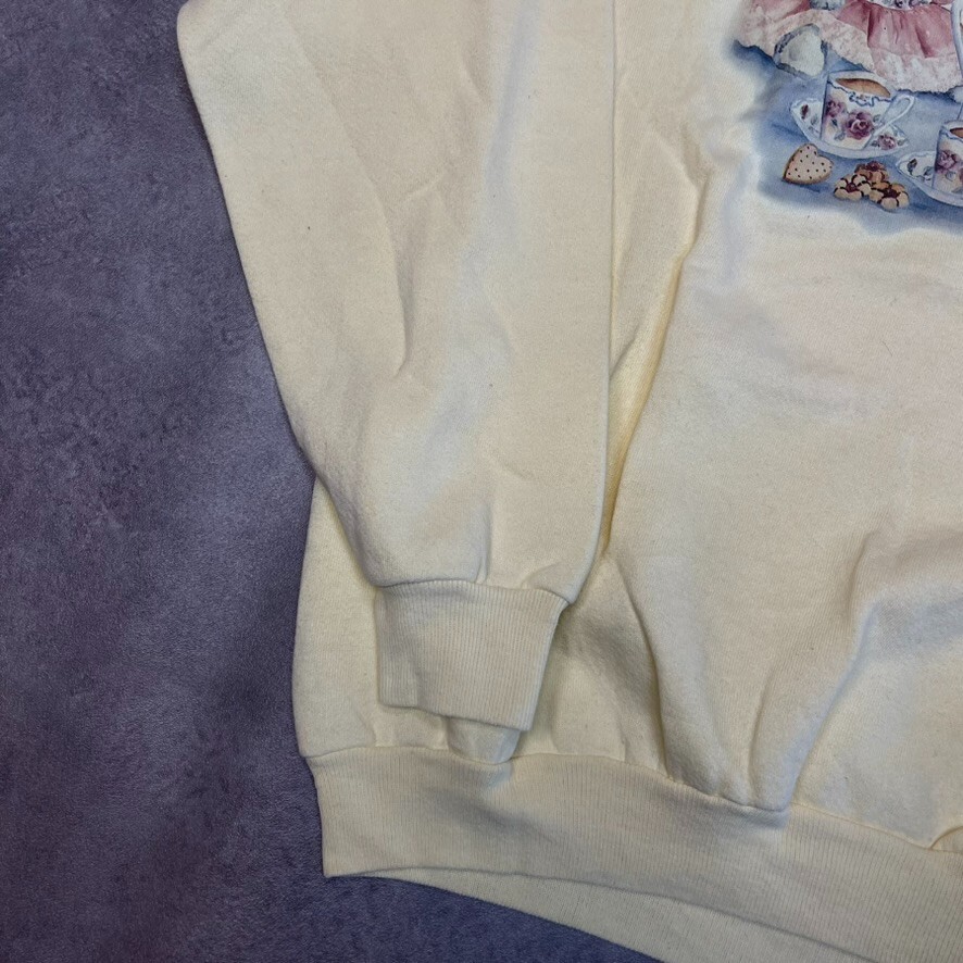 Lee Teddy Bear Sweatshirt Mens XL Graphic Football Jumper, Yellow image 6