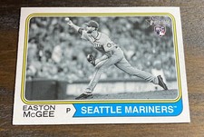 2023 Topps Heritage EASTON McGEE Black & White Variation Mariners RC #178