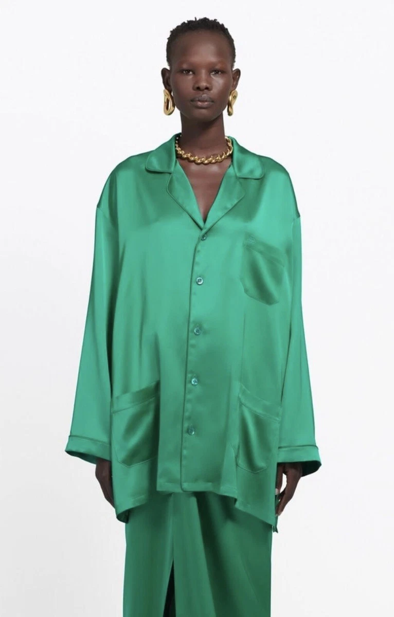 Balenciaga Printed Silk-satin Blouse