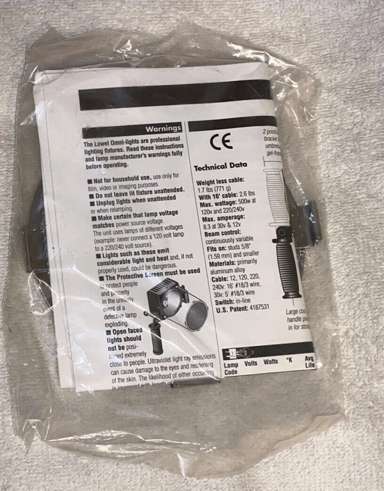 Lowel O1-19 Protective Screen for Omni-light (Replacement) NOS - Image 2 of 2