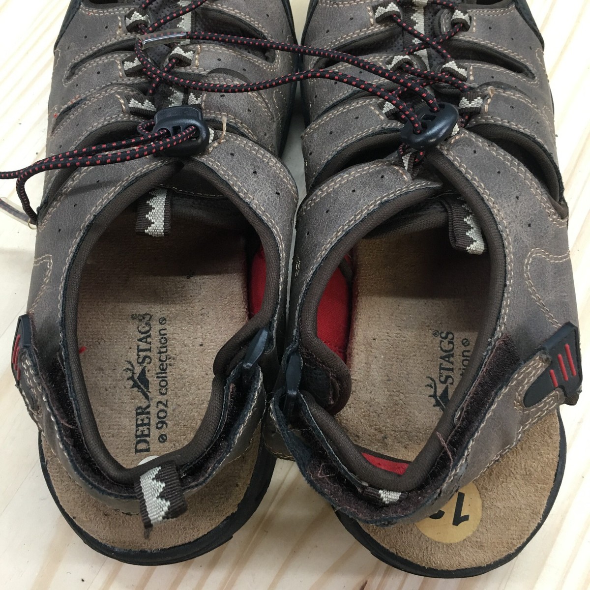 Deer Stags Chunky Fisherman Brown Leather Sandals Mens Size 12 Mens Deer Stags Brown Leather Fisherman | Mercari main image 3