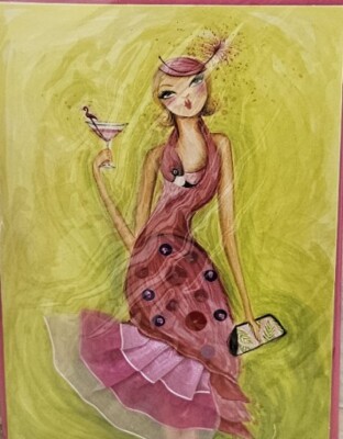 Papyrus Birthday Greeting Card - Flamingo Dress Birthday Girl