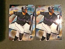 2020 Topps Finest Baseball Isan Diaz 2 Card Rookies Miami Marlins