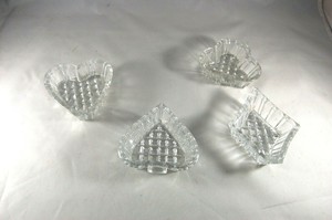 Playing Card Suit Glass ashtrays, Heart, Spade, Diamond ...