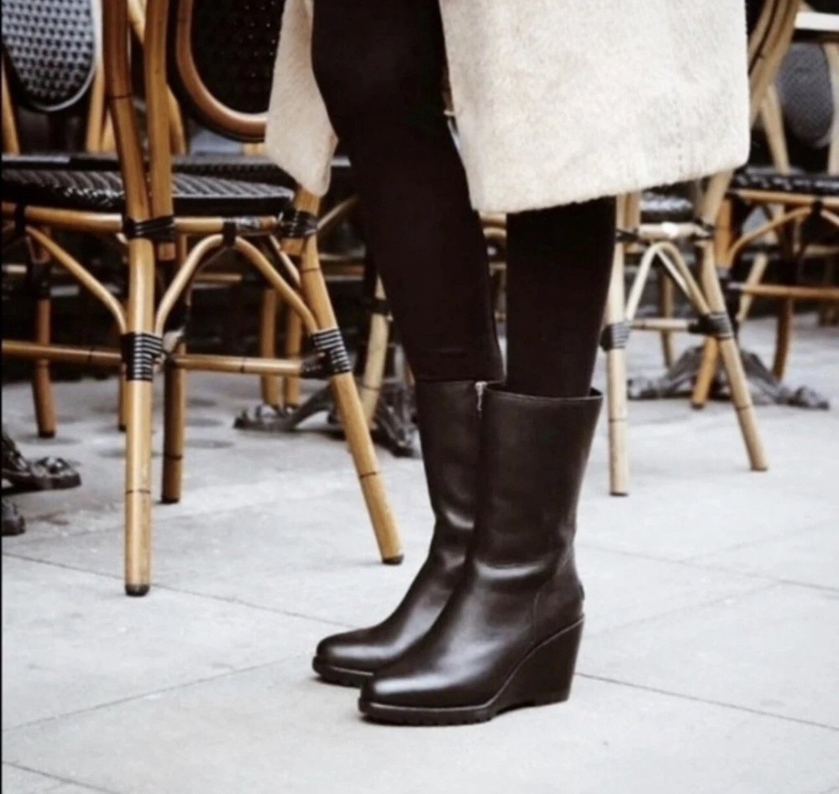 SOREL Women s After Hours Mid Leather Boot SZ 6.5 eBay