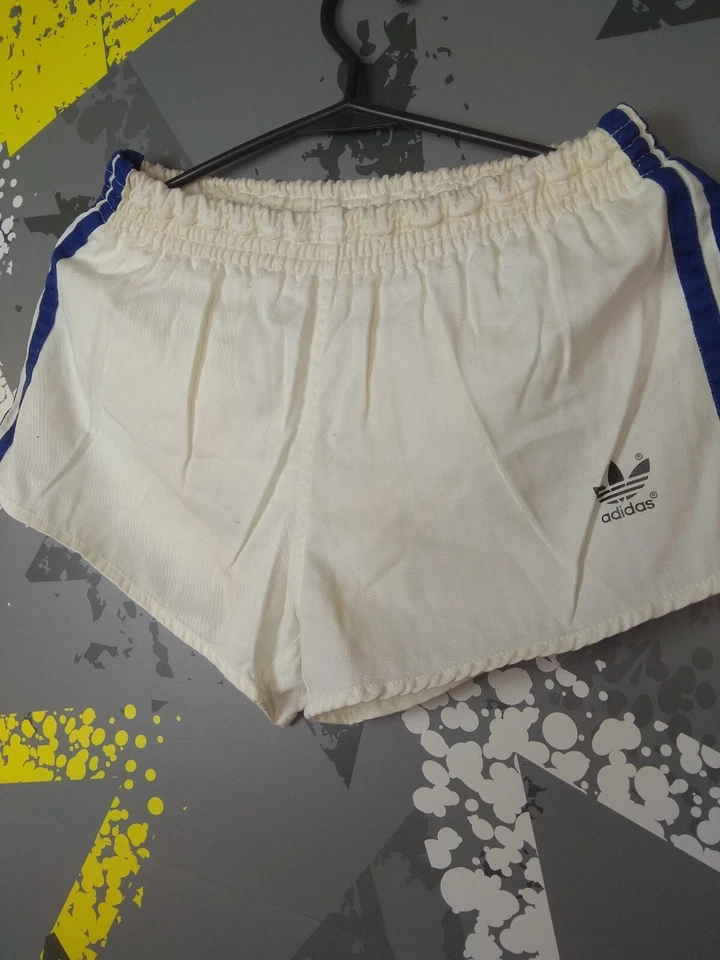 Pantalones Cortos de Correr Adidas Vintage Blanco Azul Yugoslavia Algodón Para Hombre Talla 4 ig93 Foto 3 de 4