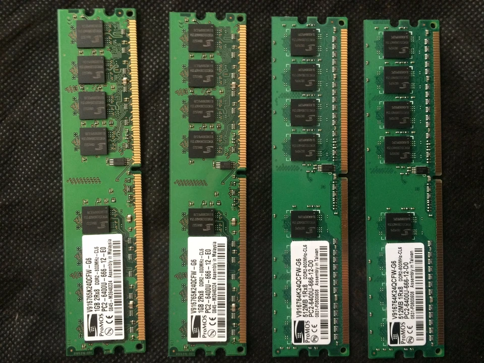 ProMOS V916764K24QCFW-G6 ( DDR2 PC2-6400U 800MHz DIMM 240-pin) Memory 3GB - Image 4 of 4