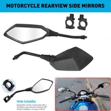Universal Alloy Aluminium Black 22mm Motorcycle Scooter Rear View Mirrors Pair