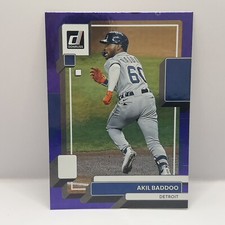 2022 Panini Donruss Baseball Akil Baddoo Base #161 Holo Purple Parallel