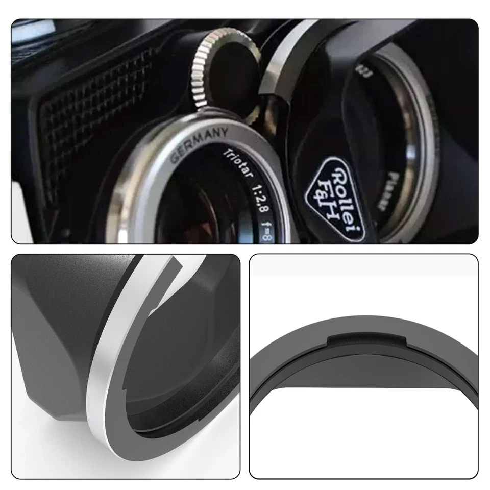 Bay III Metal Lens Hood For Rolleiflex 2.8C 2.8D 2.8E 2.8F 2.8GX 2.8FX 2.8 Tele - Image 3 of 4