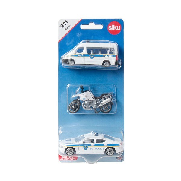 Siku Korea Police Brigade 3 Set Diecast Mini Car Motorcycle Police